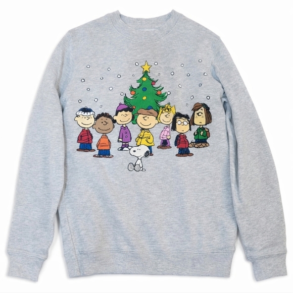 Peanuts Christmas Sweatshirt Snoopy Charlie Brown Holiday Crewneck Size Small - Picture 2 of 4